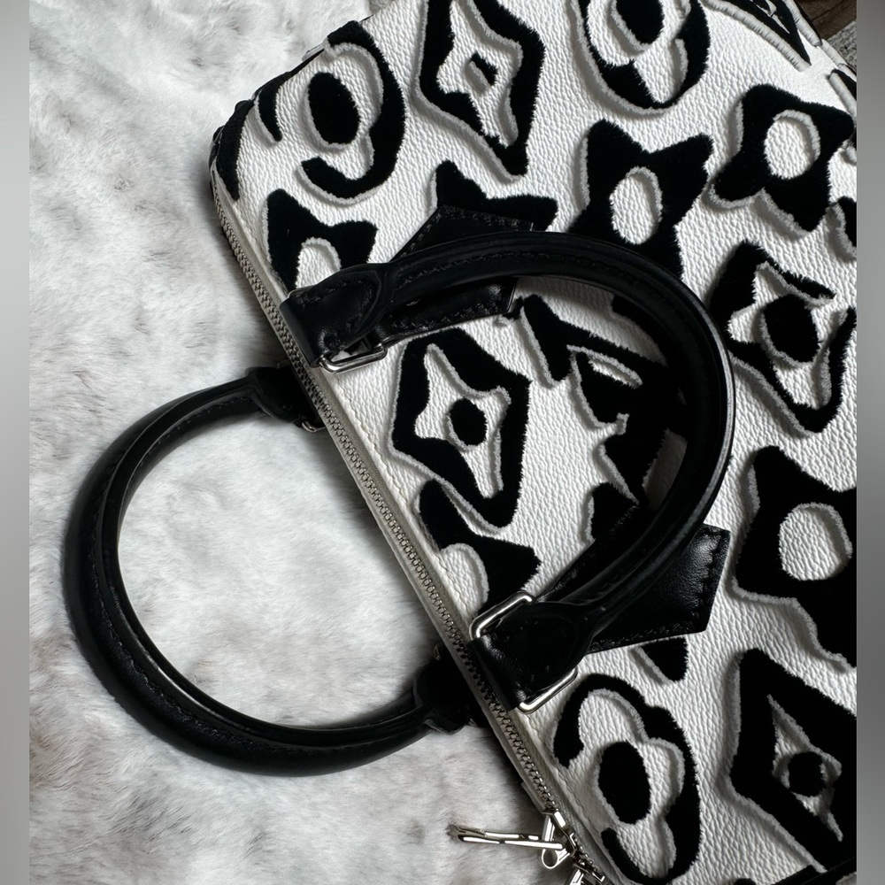 LV Speedy Bandouliere Urs Fischer Tufted Monogram Canvas 25 - Picture 7 of 15